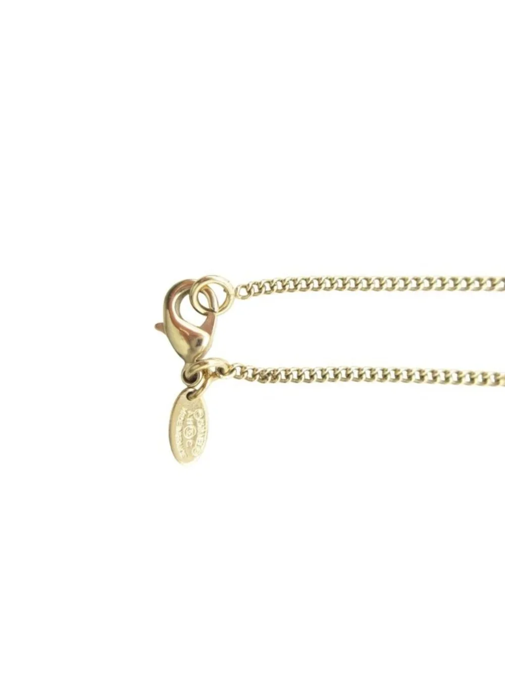Chanel Necklace CC Logo Faux Pearl Gold